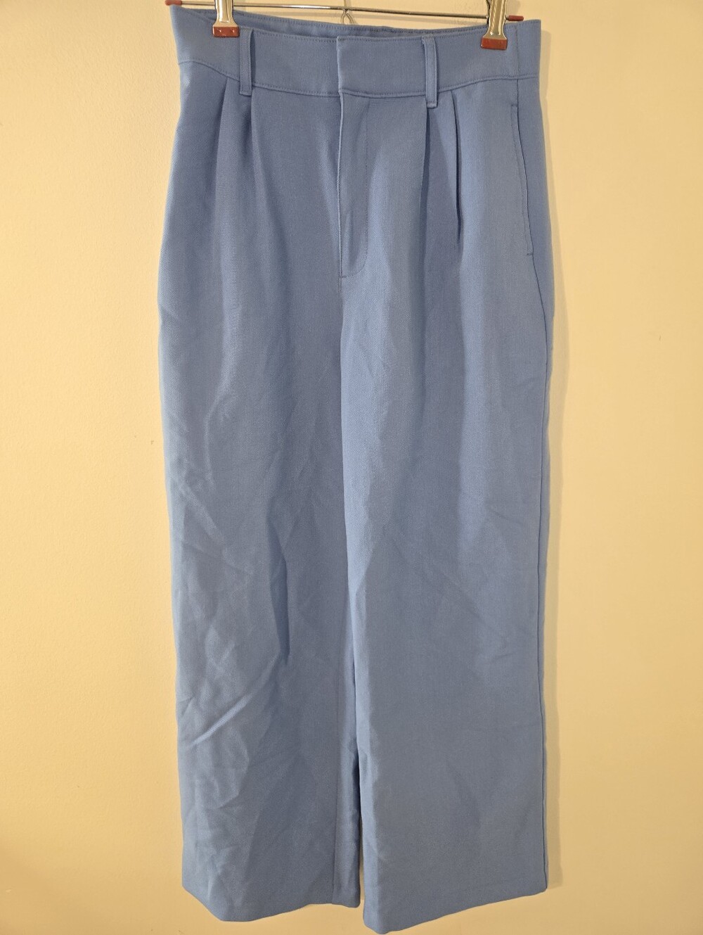 Abercrombie & Fitch Blue Tailored Pleated Wide Leg Pants Size S